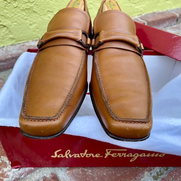 Vintage Salvatore Ferragamo Gancino Loafers, 11 M